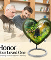 heart designed memorial bell urn