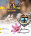 Heart-shaped, large aluminum Bell Urn for cremation ashes, 