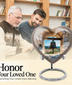 Heart-shaped, large aluminum Bell Urn for cremation ashes, 