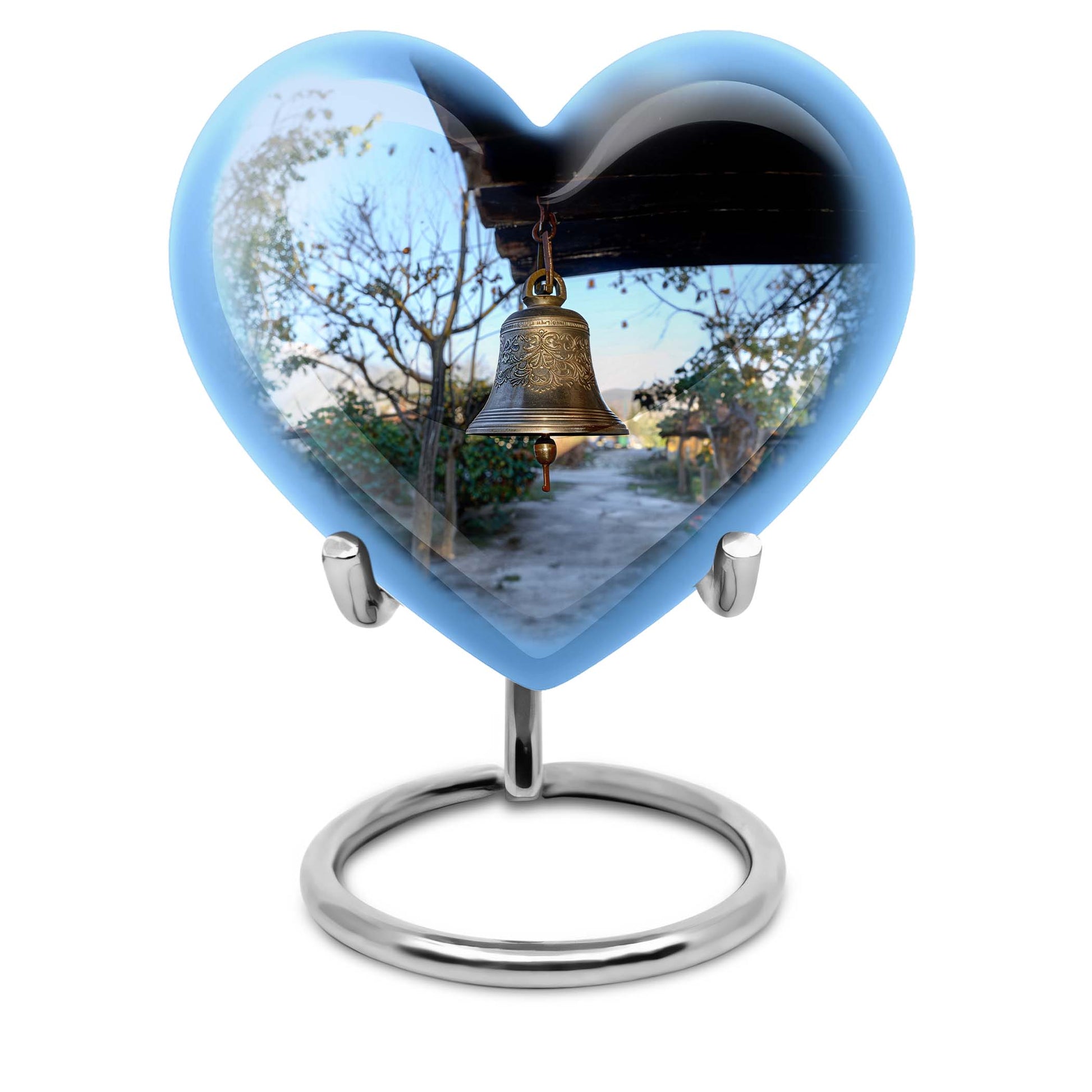 heart-shaped bell urn