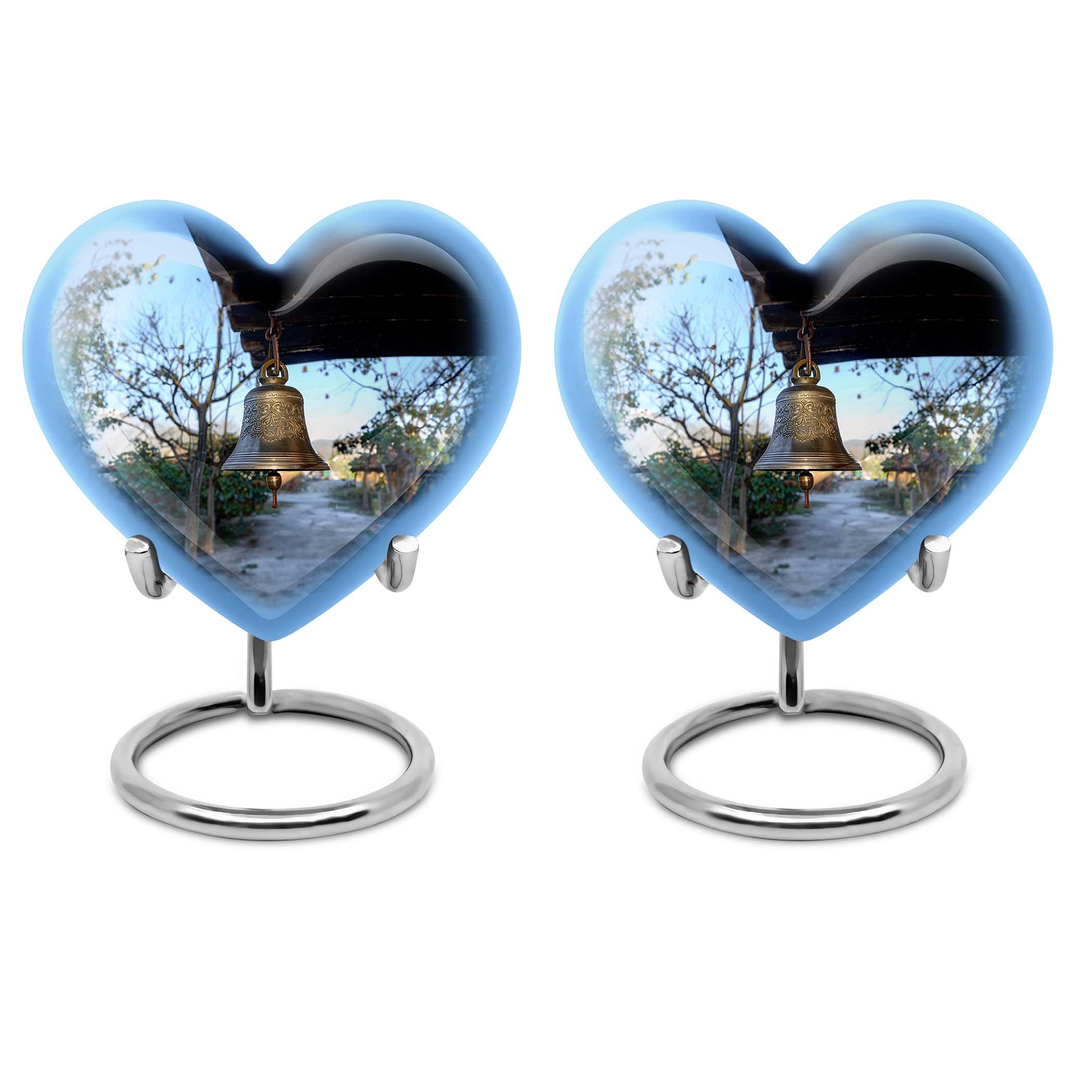 heart-shaped bell urn