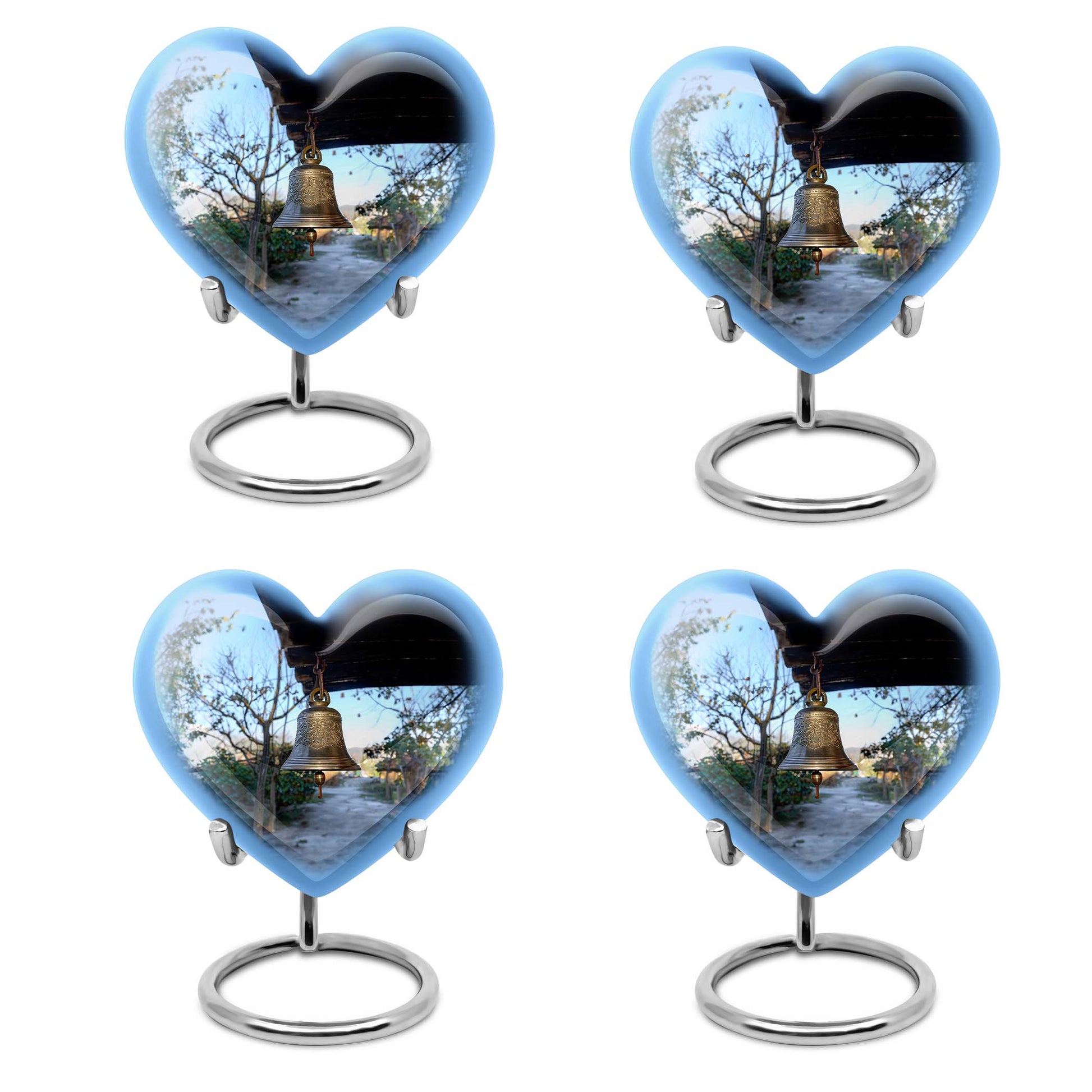heart-shaped bell urn