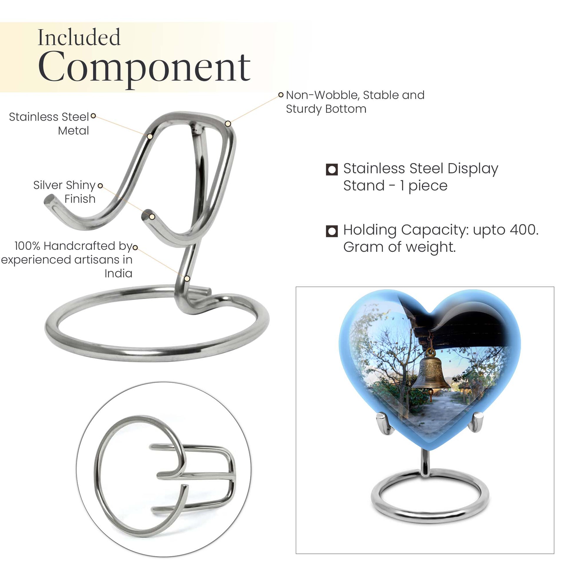 heart-shaped bell urn