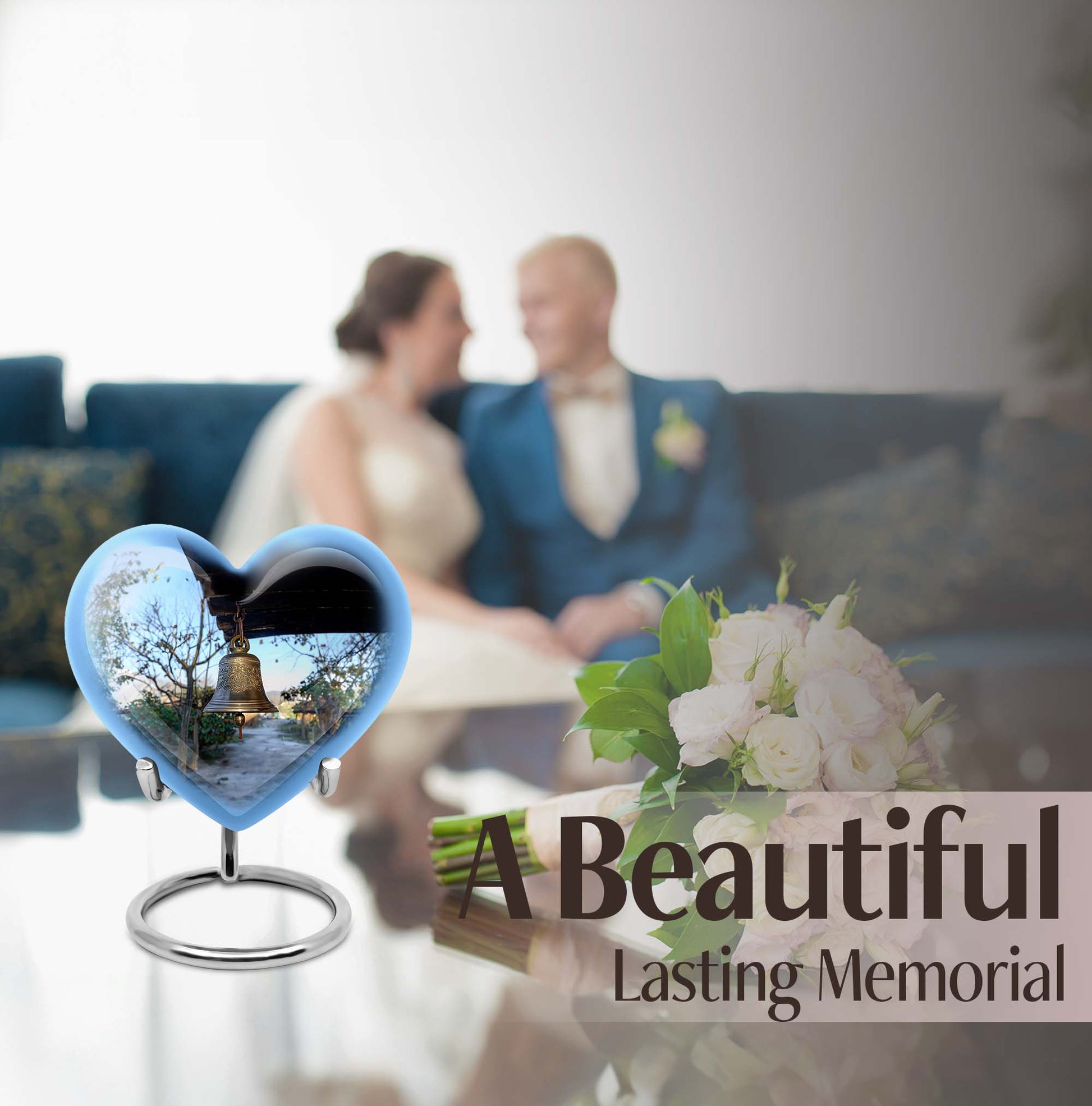 heart-shaped bell urn