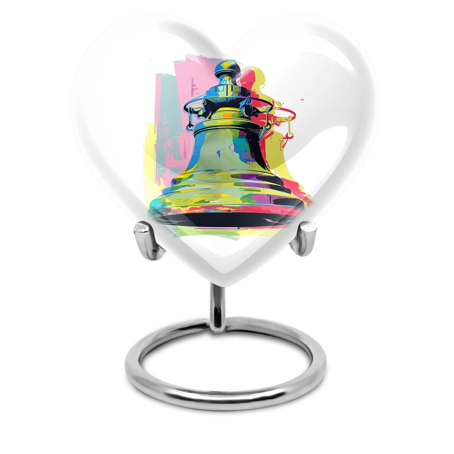 Abstract designed 10-inch bell urn heart urn 