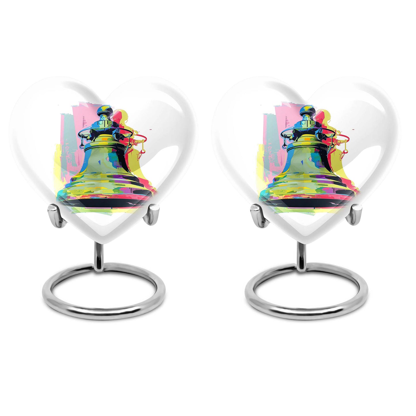 Abstract designed 10-inch bell urn heart urn 