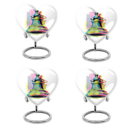 Abstract designed 10-inch bell urn heart urn 