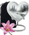 Heart-shaped Mountain Winter Urn