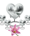 Heart-shaped Mountain Winter Urn