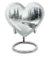 Heart-shaped Mountain Winter Urn