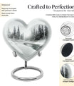 Heart-shaped Mountain Winter Urn