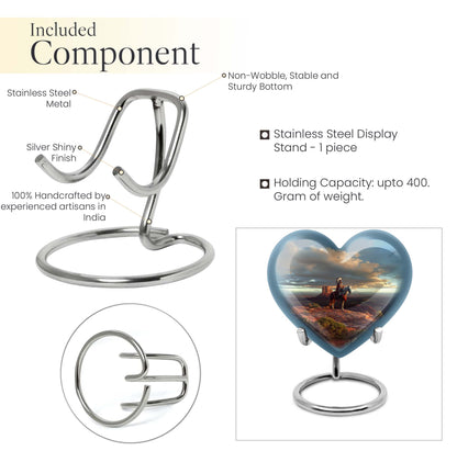 10-inch native American heart urn in abstract design 