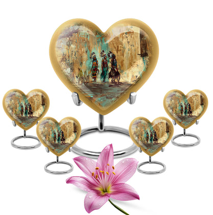 heart shaped Native American urn