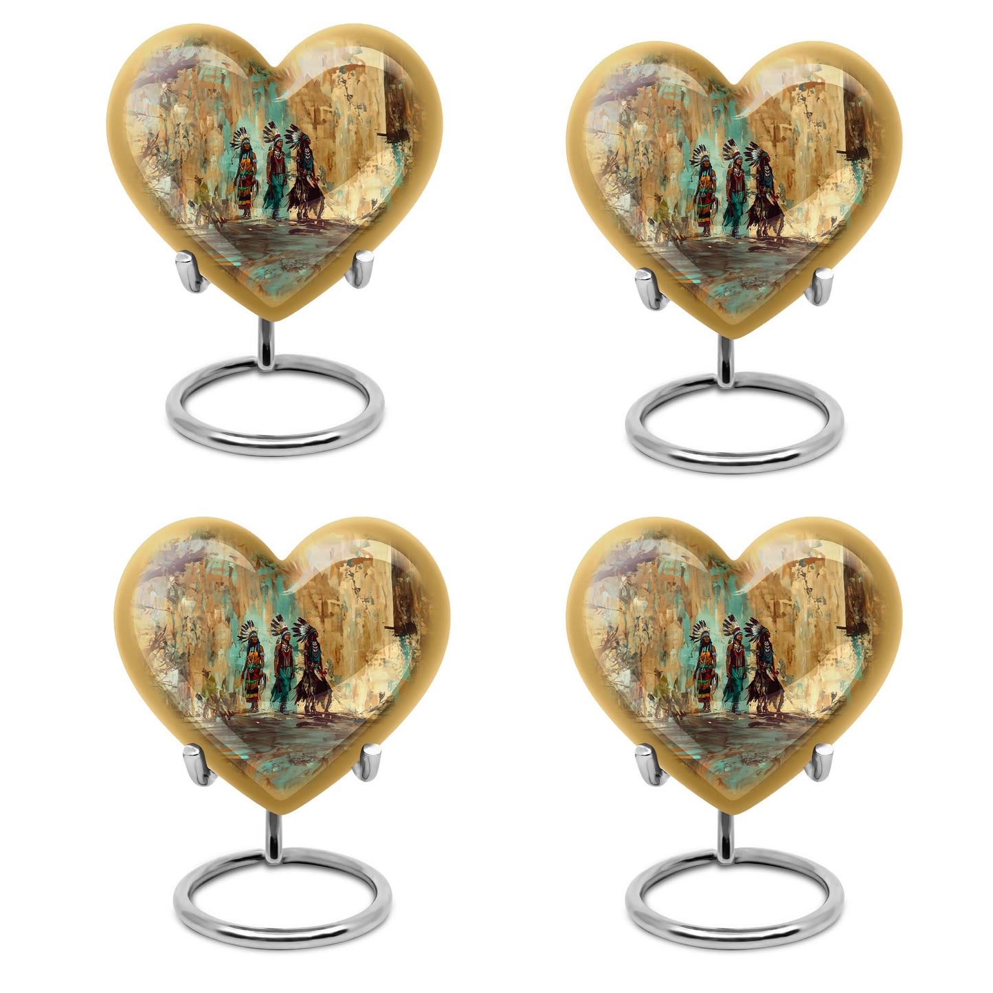 heart shaped Native American urn