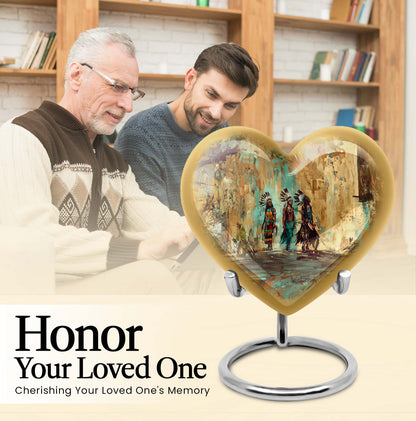 heart shaped Native American urn