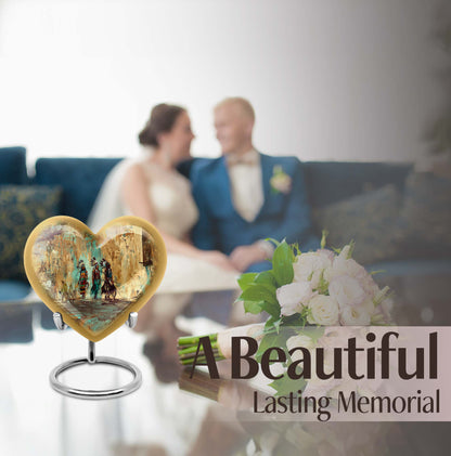 heart shaped Native American urn