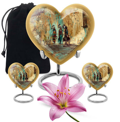 heart shaped Native American urn