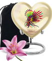 10-inch abstract heart urn for human ashes