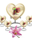 10-inch abstract heart urn for human ashes