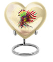 10-inch abstract heart urn for human ashes