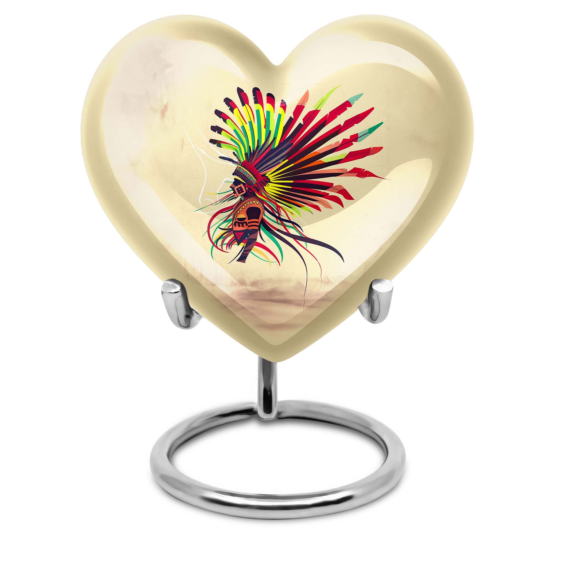 10-inch abstract heart urn for human ashes