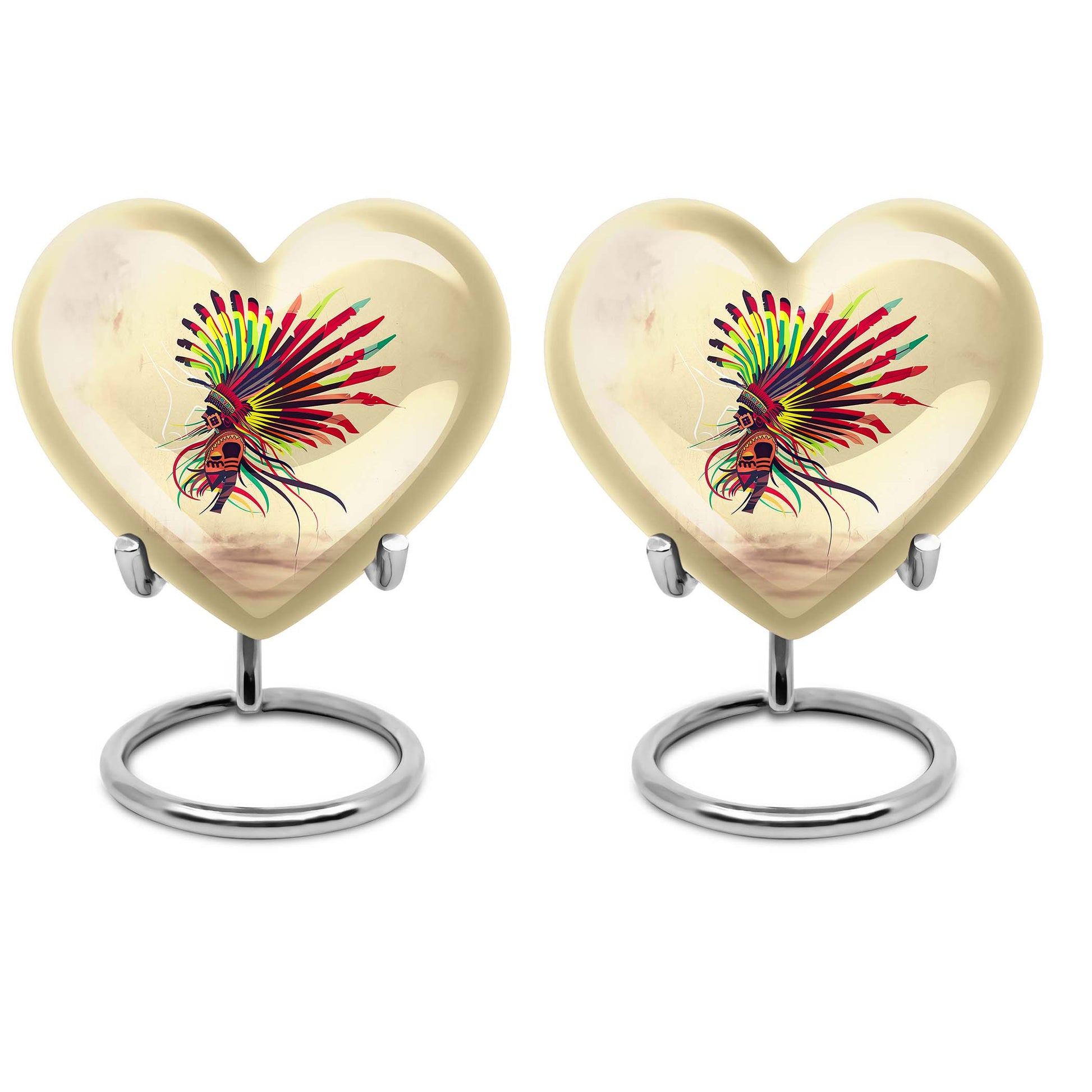 10-inch abstract heart urn for human ashes