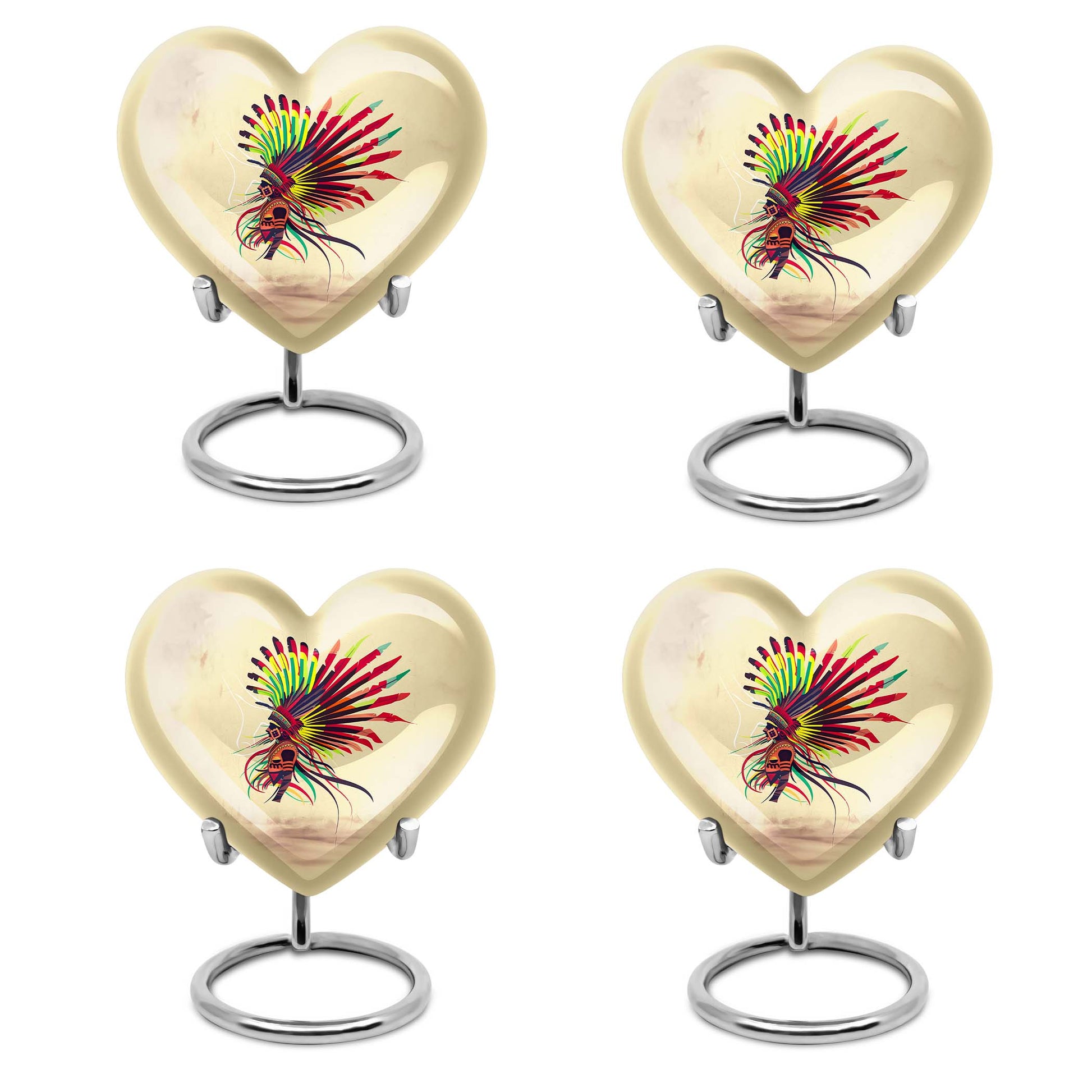 10-inch abstract heart urn for human ashes