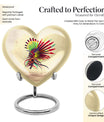 10-inch abstract heart urn for human ashes