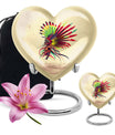 10-inch abstract heart urn for human ashes