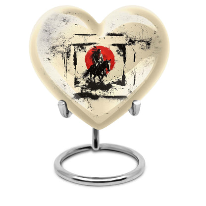  Heart-shaped Native American Urn for memorial ashes 