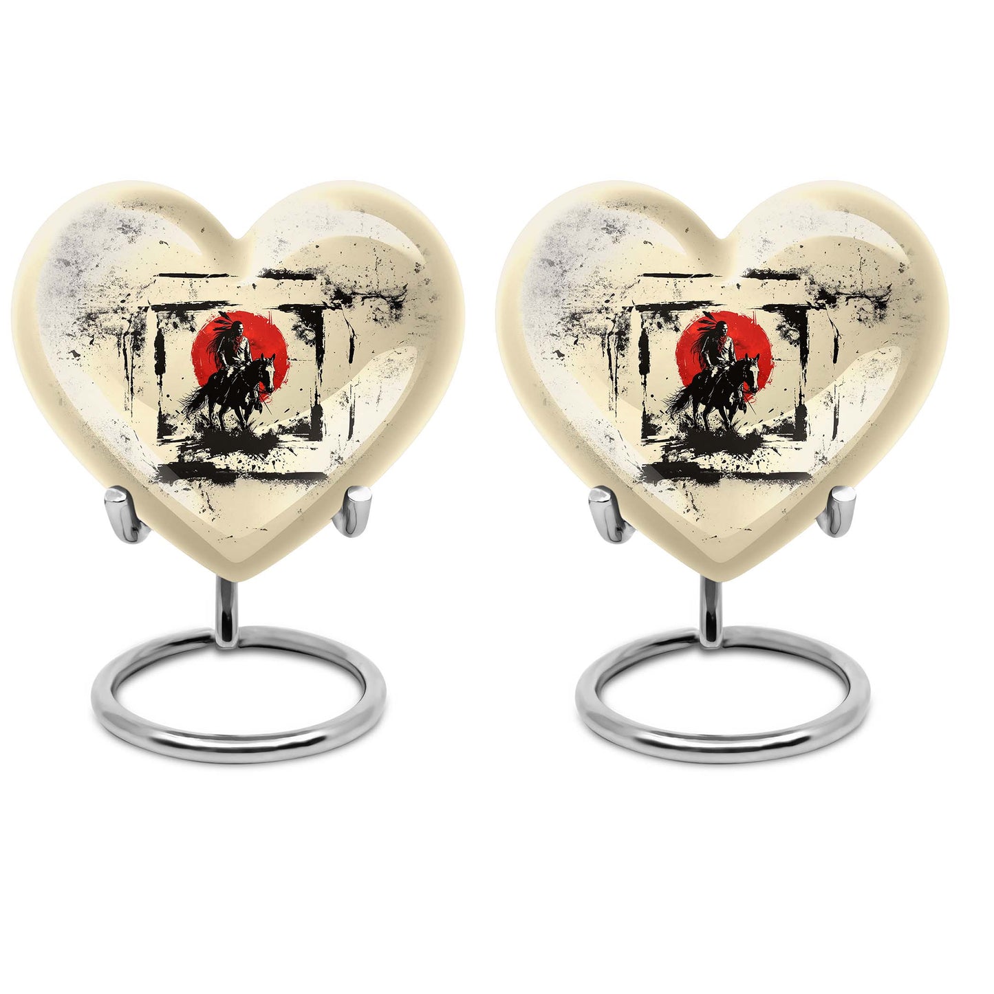  Heart-shaped Native American Urn for memorial ashes 