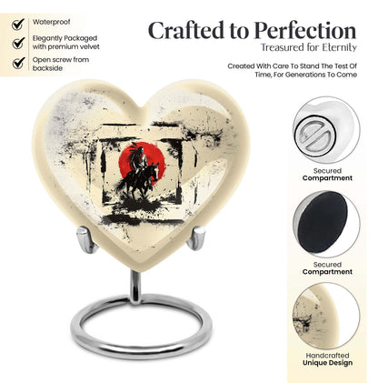  Heart-shaped Native American Urn for memorial ashes 