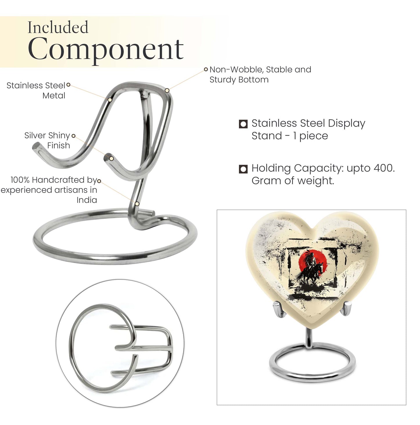  Heart-shaped Native American Urn for memorial ashes 