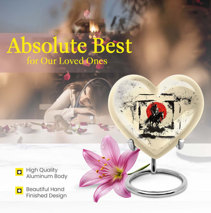  Heart-shaped Native American Urn for memorial ashes 