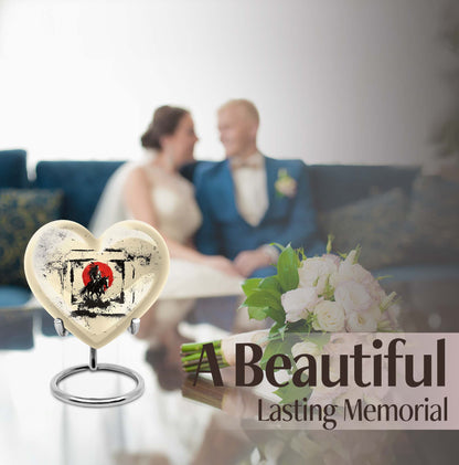  Heart-shaped Native American Urn for memorial ashes 