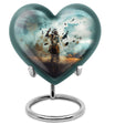 native american heart-shaped urn