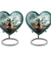 native american heart-shaped urn
