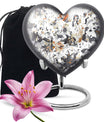 PAWS Large Heart cremation urn