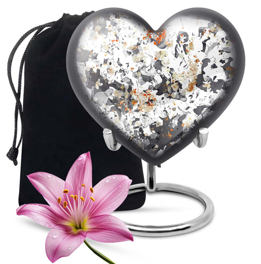 PAWS Large Heart cremation urn