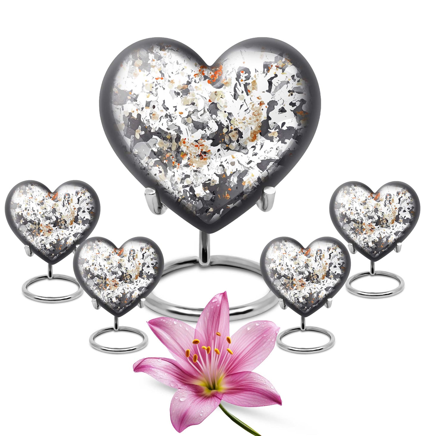 PAWS Large Heart cremation urn