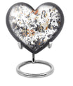 PAWS Large Heart cremation urn