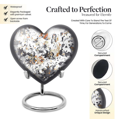 PAWS Large Heart cremation urn