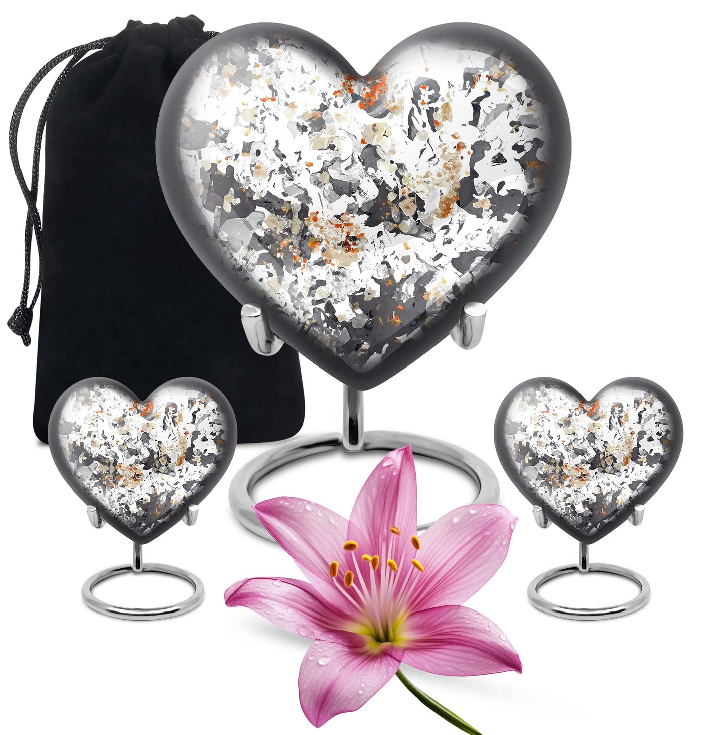 PAWS Large Heart cremation urn
