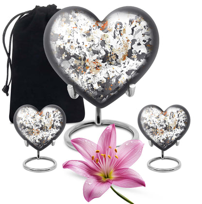 PAWS Large Heart cremation urn