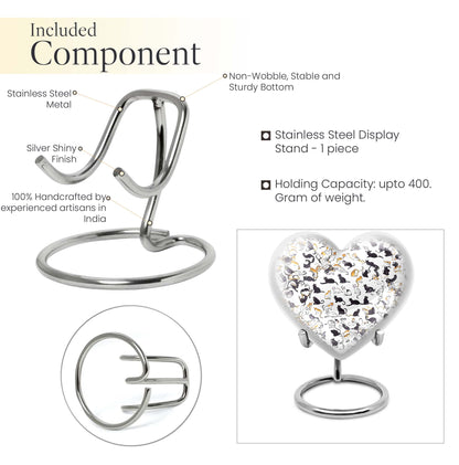 Heart shaped PAWS Urn for female, large cremation urn 