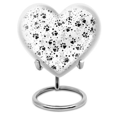 10-inch PAWS heart-shaped memorial urn