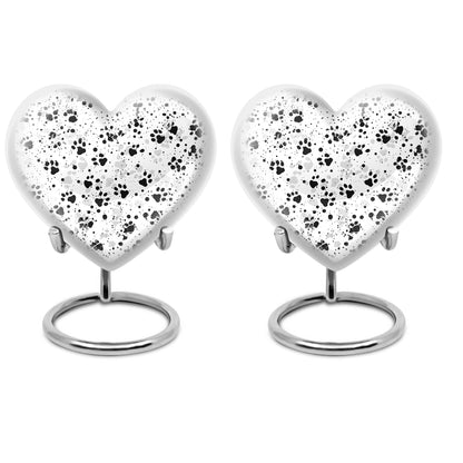 10-inch PAWS heart-shaped memorial urn