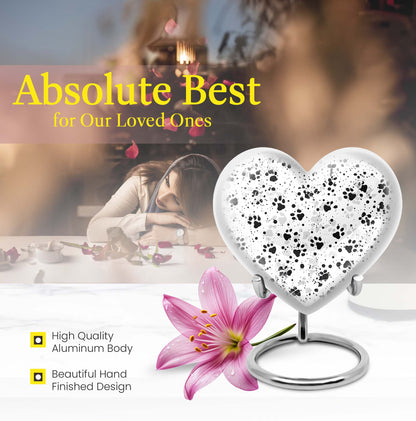 Heart-shaped PAWS Urn