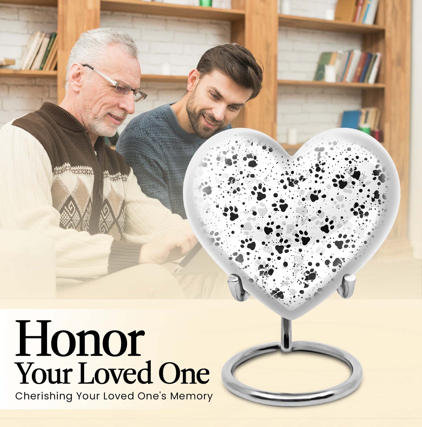 Heart-shaped PAWS Urn