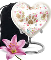 10-inch PAWS Urn, heart-shaped funeral urn for mom